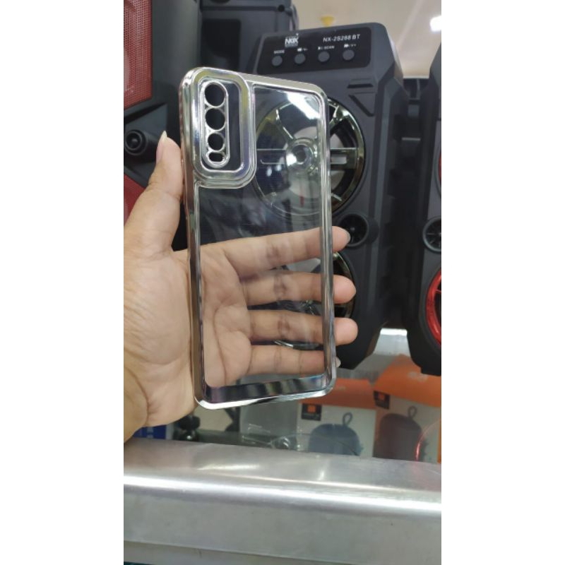 Case HP Vivo Y20 Y20S Y12S Y20i Y20A Y12A Y20G Y12G Case Transparan List Chrome Metalik Protreck Kamera #case #casehp #casevivo