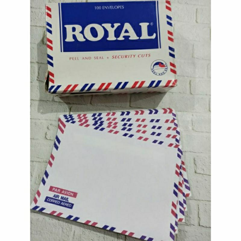 

AMPLOP ROYAL ADA PEREKAT 1PAK ISI 100PC /PINGGIRAN BERGARIS