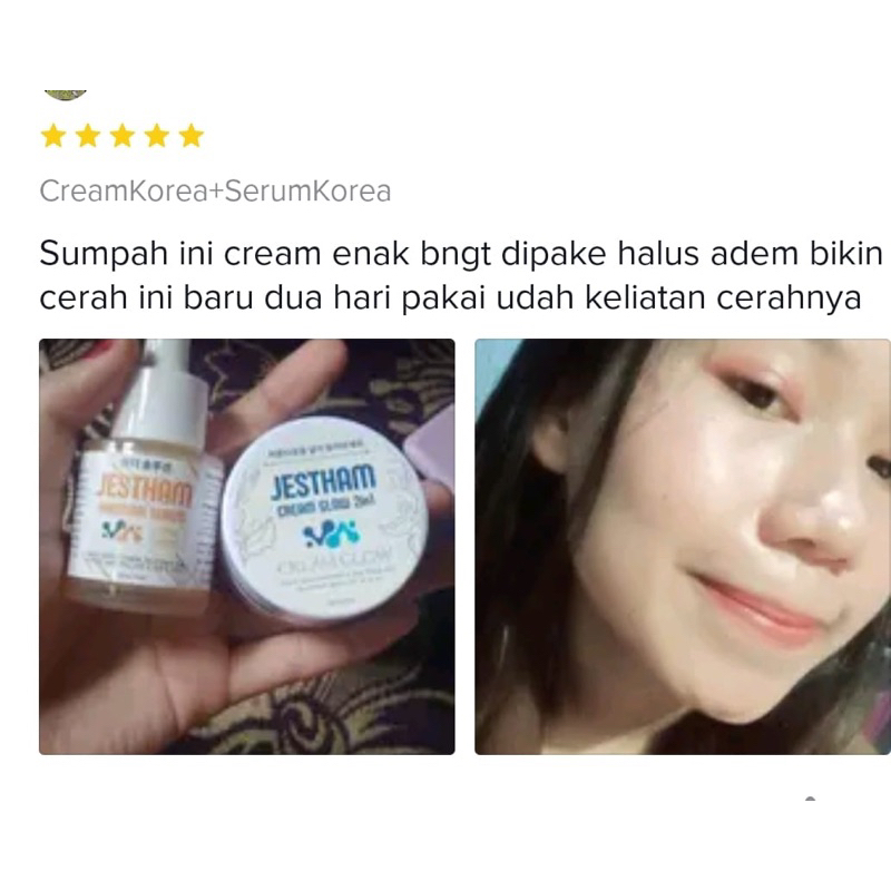 [READY] CREAM WAJAH 2in1 JESTHAM / SERUM PREMIUM GOLD JESTHAM EXTRA GLOWING