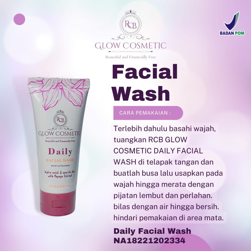 FREE GIFT - Original BPOM facial wash (sabun wajah) rcb glow