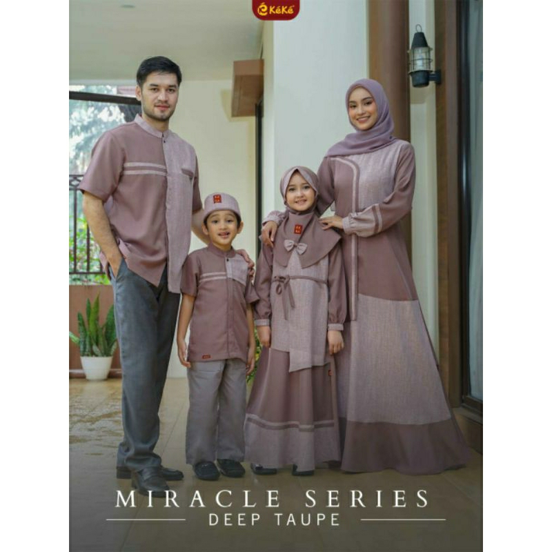 READY STOCK SARIMBIT KEKE MIRACLE SERIES DEEP TAUPE / BAJU COUPLE KELUARGA / BAJU MUSLIM COUPLE KELU