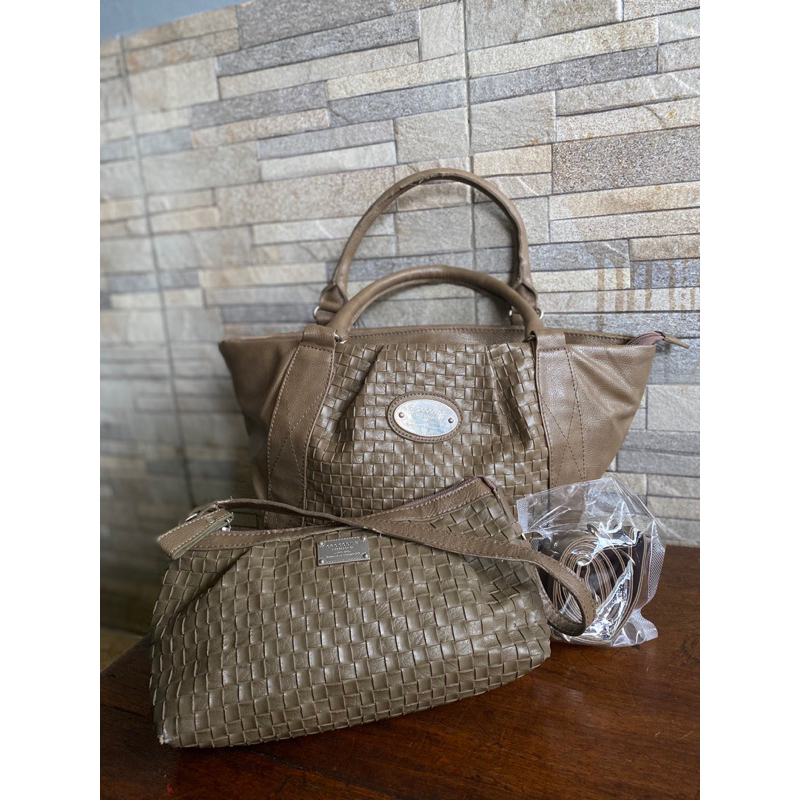Tote bag ala botega merk crocodile woman bag