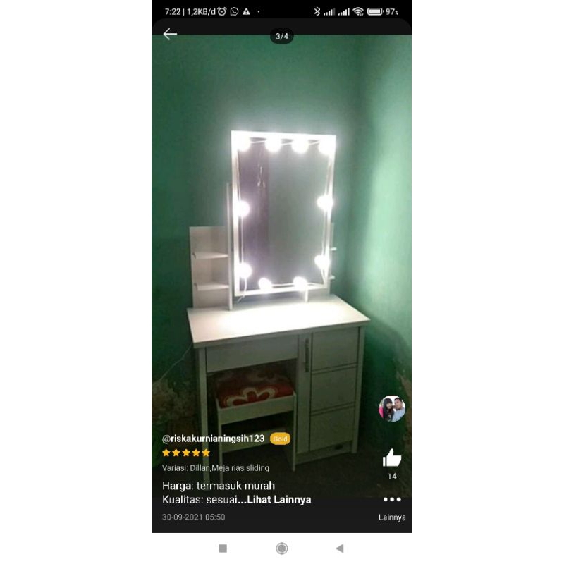 BmRh MEJA RIAS PUTIH / MEJA RIAS sliding / MEJA RIAS MURAH PUTIH / MEJA RIAS FULL PUTIH KACA GESER