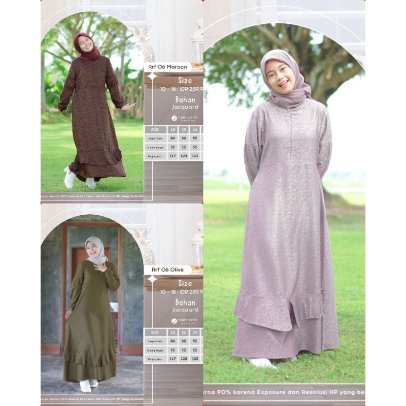 RAUNA REMAJA FAMILY RRF 06 DUSTY OLIVE MAROON MINT