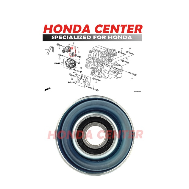 puli pully pulley tensioner fan belt honda jazz GE8 GK5 freed  brio city mobilio brv  2009 2010 2011 2012 2013 2014 2016 2017 2018 2019 2020 2021