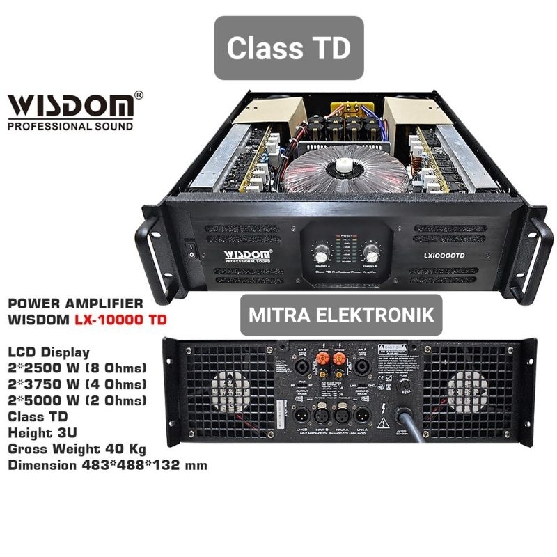 Power Amplifier WISDOM LX 10000 TD Original Class TD Power Wisdom Class TD