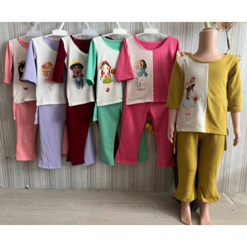 ONE SET VIRAL 1-7 THN/SETELAN ANAK OVERSIZE VIRAL/SETELAN ANAK PEREMPUAN TERBARU