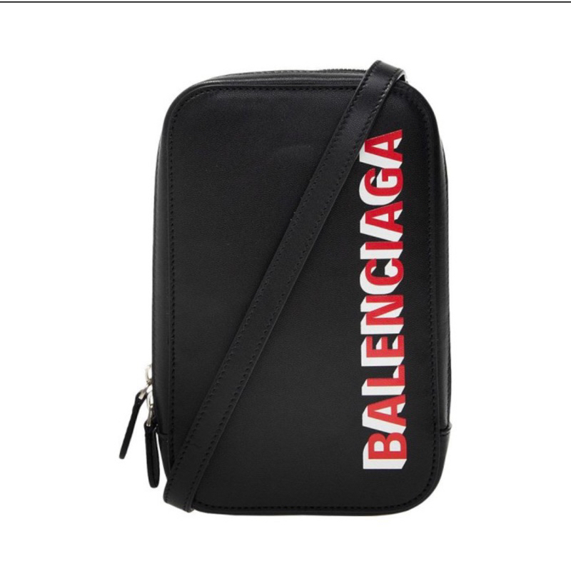 Balenciaga cash phone holder bag black