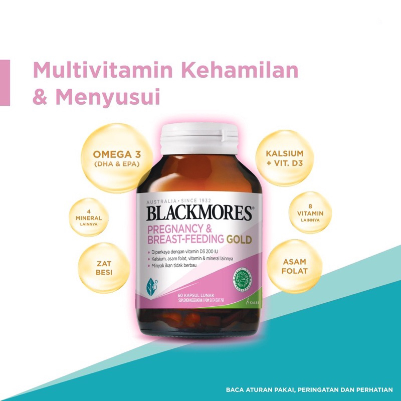 Blackmores pregnancy &amp; breastfeeding gold 60 kapsul | vitamin ibu hamil dan menyusui