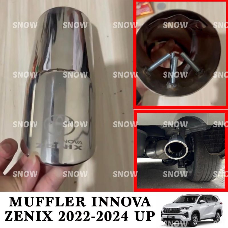 Muffler Buntut Knalpot Innova Zenix 2022 2023 2024 Stainless Emboss