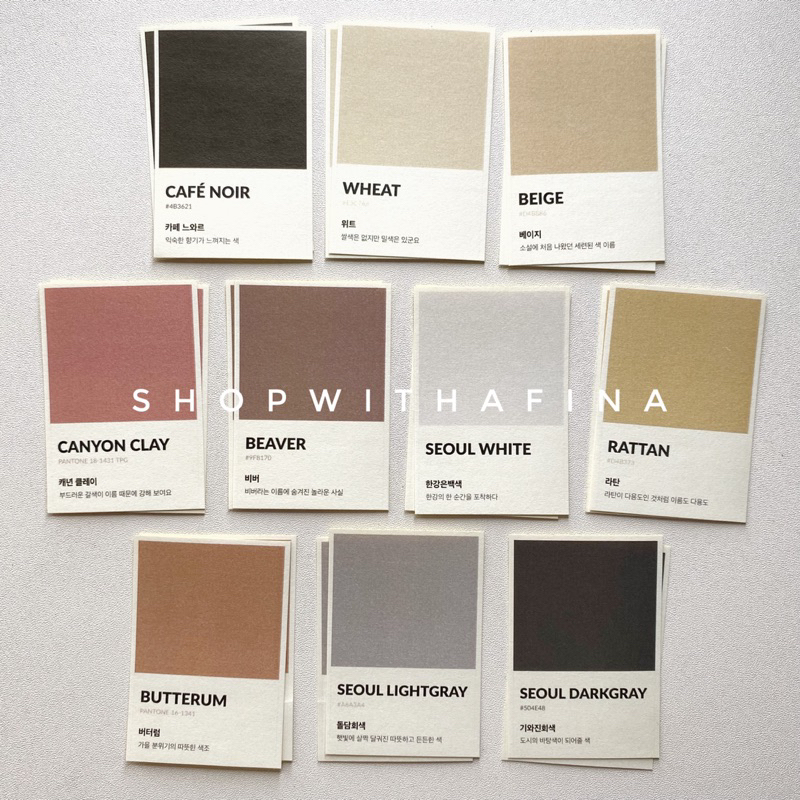 

Sticker Aesthetic | 20 pcs Korean Pantone Card Sticker | SHOPWITHAFINA