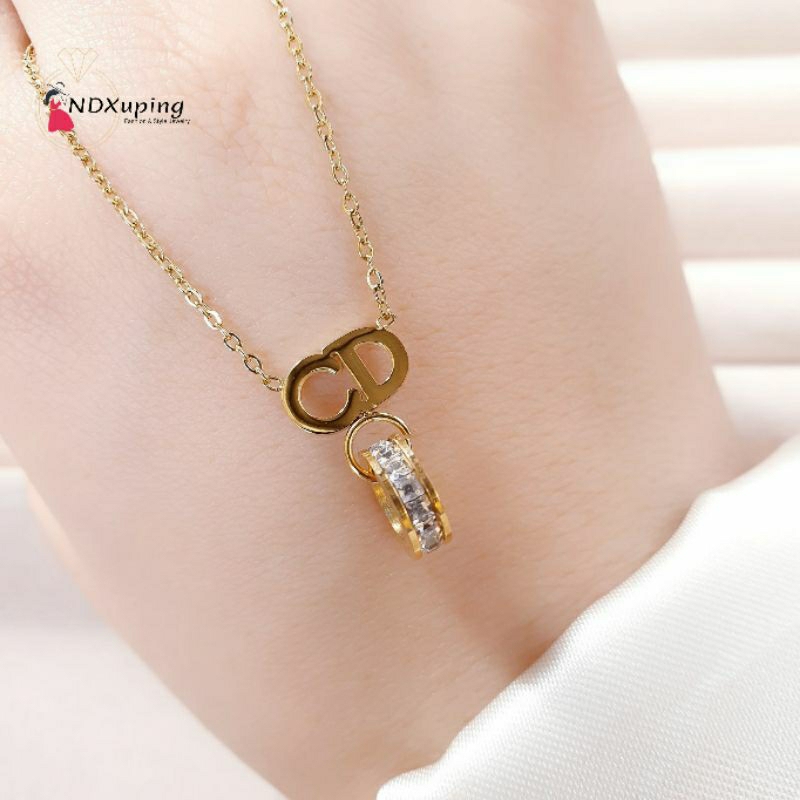Kalung Rantai Dewasa Gold Titanium Cantik Dan Simple N22022305