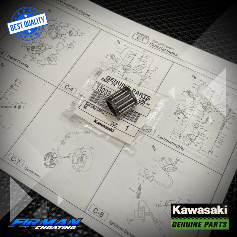 BEARING PIN PISTON BESRING SMALL END NINJA R SS RR ORIGINAL KAWASAKI13033-1062