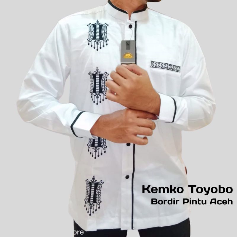 baju Koko(kemeja koko) bordir pintu Aceh