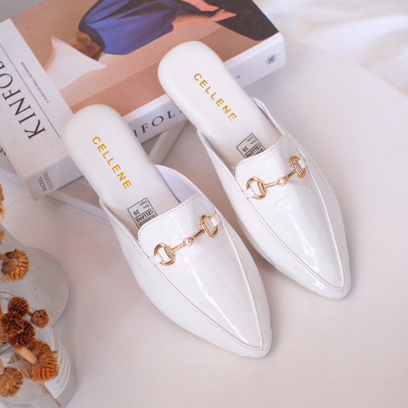 𝐂𝐄𝐋𝐋𝐄𝐍𝐄 Hanea Heels | sepatu wanita mules selop ukuran 37-42 hak 1,5cm