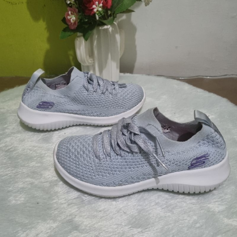 sepatu anak skechers air cooled abu preloved keren