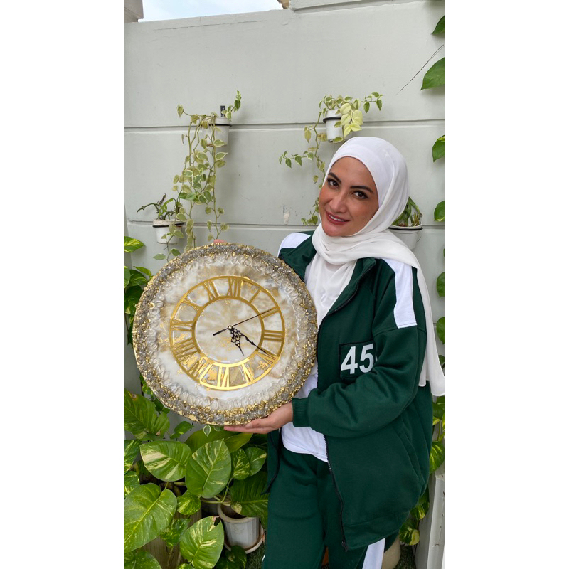 Jam dinding resin art