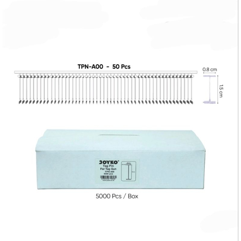 

Tag Pin Isi Refill Tag Gun Joyko 1 Boxes ( 10 Pack )