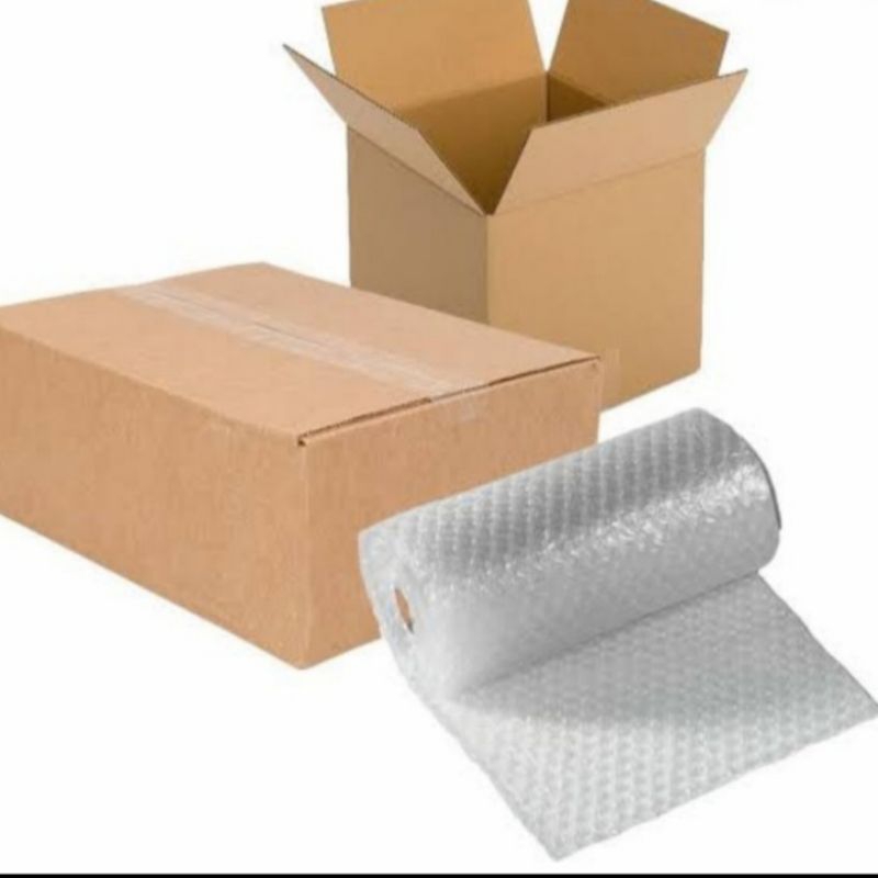 

ekstra bubble wrap dan karton box