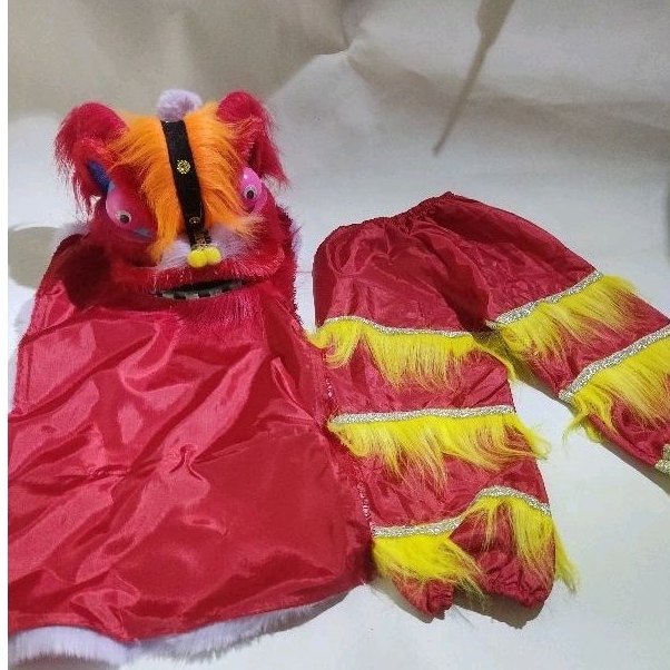 mainan anak topeng barongsai + celana barong merah