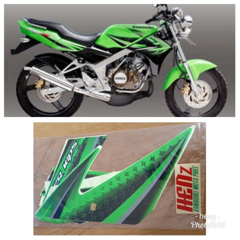 stiker striping kawasaki ninja ss hijau 2012