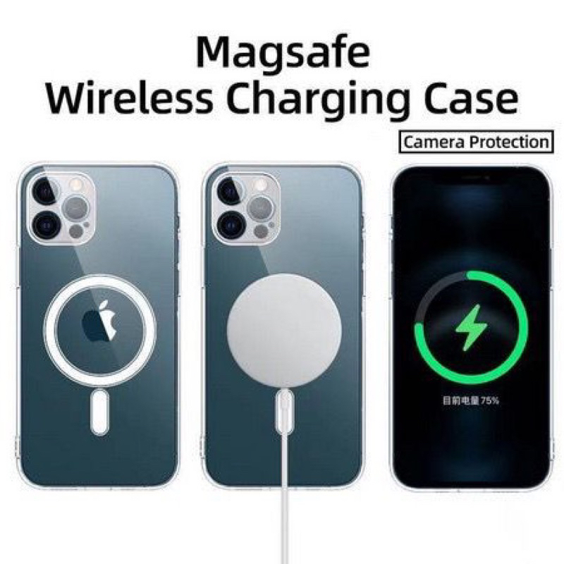 MAGSAFE CASE IPHONE 7/ 7+/ 8/ 8+/ X/ XS/ XR/ IPHONE 11/ 11PRO/ 11PRO MAX/ IPHONE 12/ 12PRO/ 12PRO MAX/ IP 13/ 13PRO/ 13PRO MAX/ IP 14/ 14PRO/ 14PRO MAX/ 14PLUS/ CLEAR HYBRID BUMPER CASING IPHONE