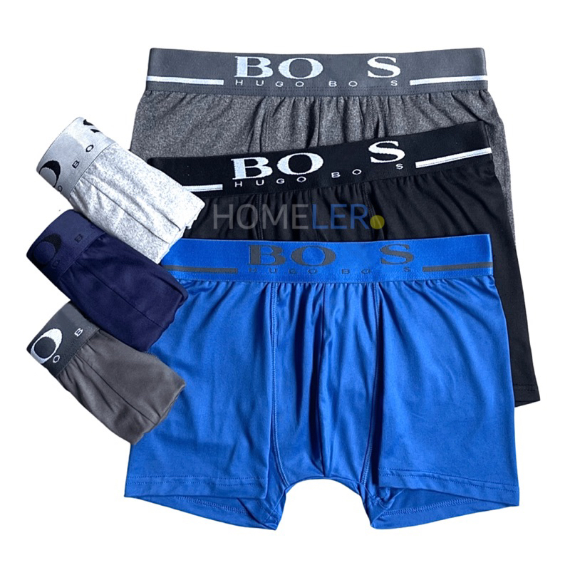 Boxer Men's Briefs (1 Box Isi 3 Pcs) / Celana Dalam Pria Boxer Dewasa / Sempak Pria