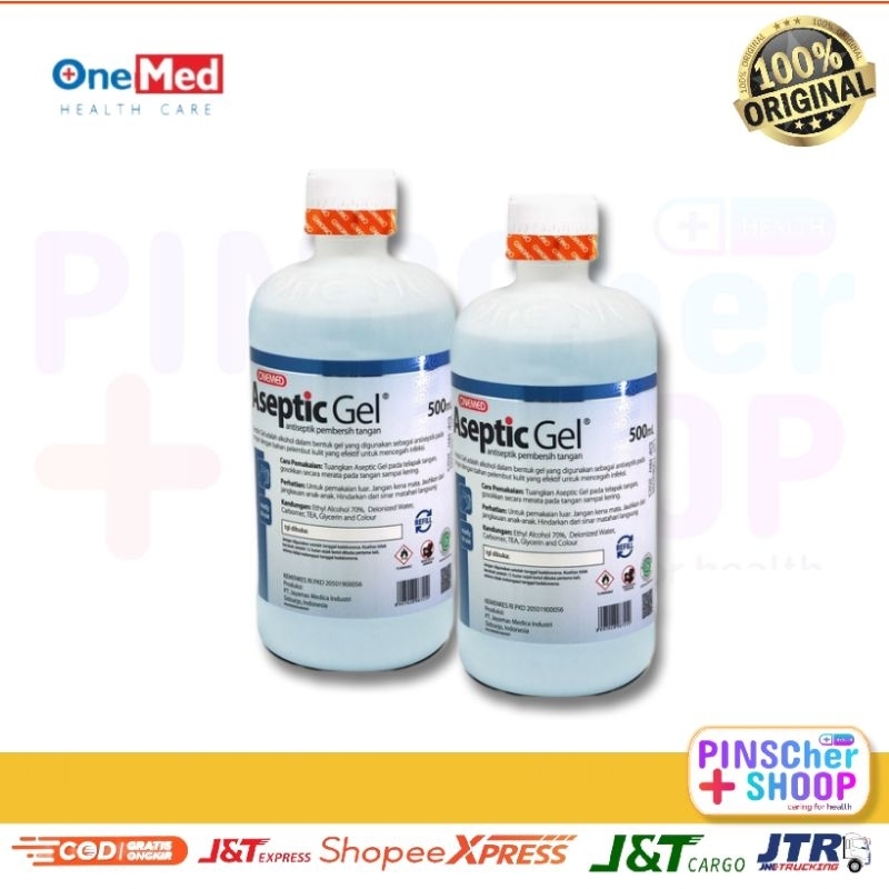 ASEPTIC GEL ASEPTIK ONEMED 500ML + PUMP HANDSANITISER GELL