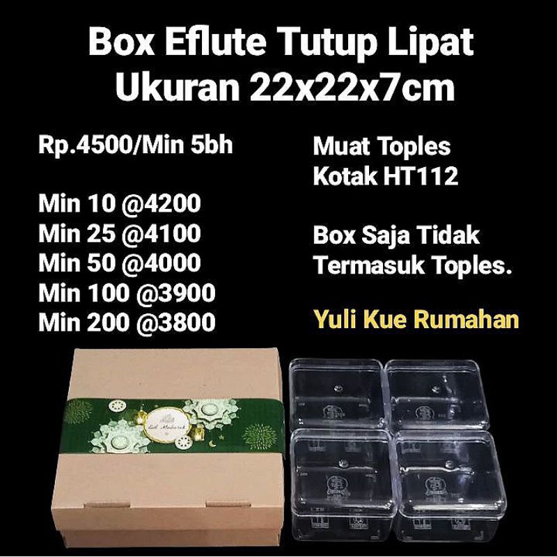 

Box Eflute Tutup Lipat Uk 22x22x7cm