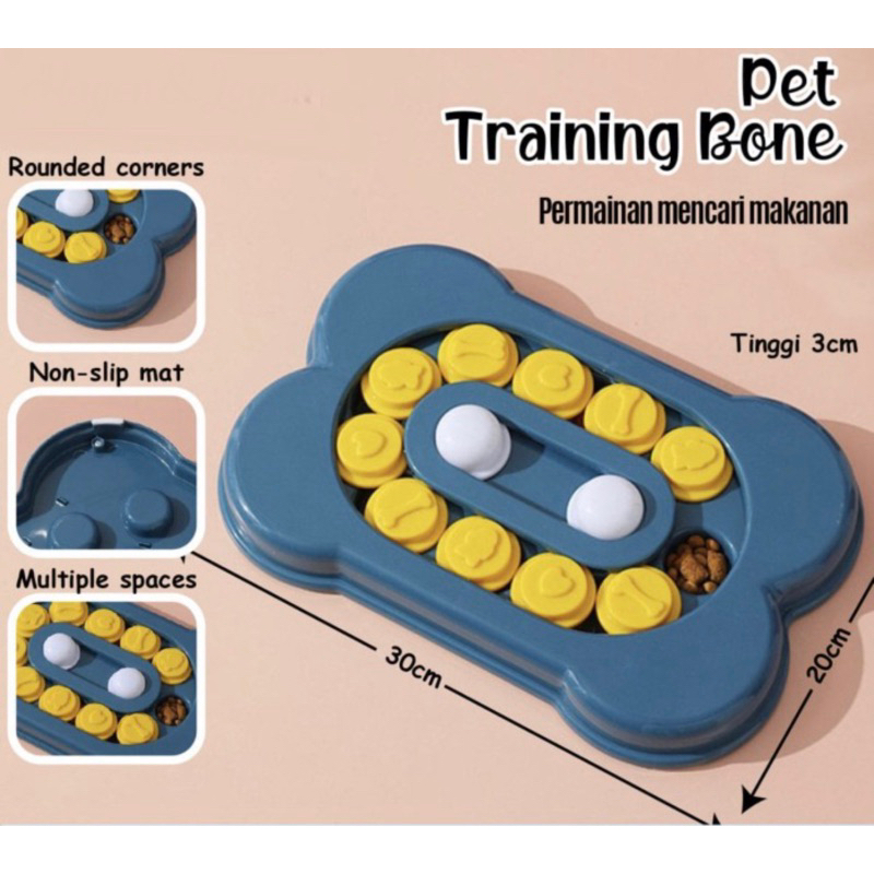 Pet Training Bone / Tempat Makan sekaligus bermain untuk Hewan