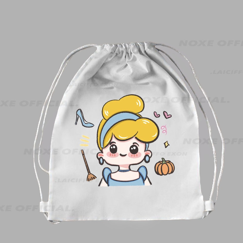 TAS SERUT / TOTEBAG KANVAS MOTIF PRINCESS LUCU