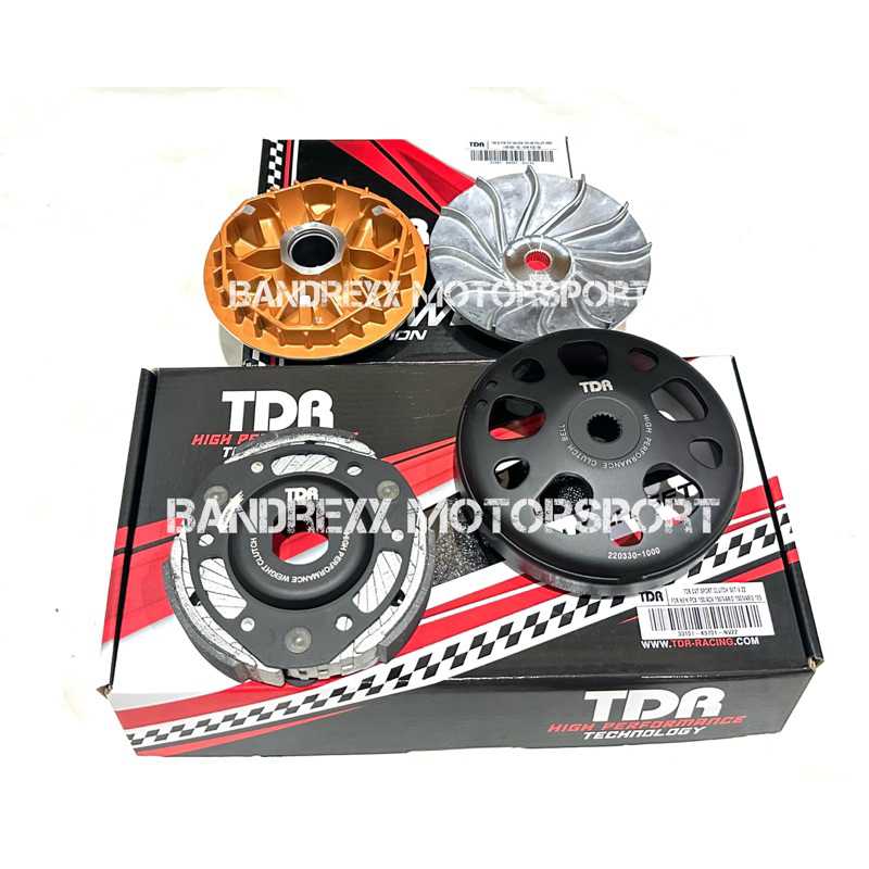 Paket Pulley Golden TDR+Mangkok Ganda TDR + Kampas Ganda TDR For Honda PCX 150-Vario 150-ADV 150