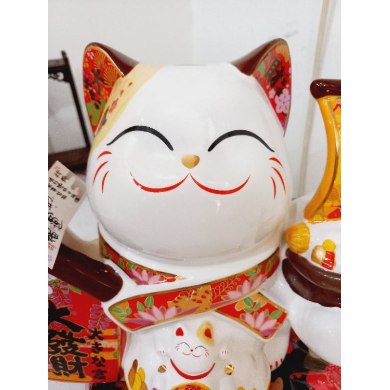 Manekineko Ceramic Taiwan / Kucing Hoki Keramik / Pajangan Neko Keramik / Pajangan Kucing Hoki / Manekoneki Keramik