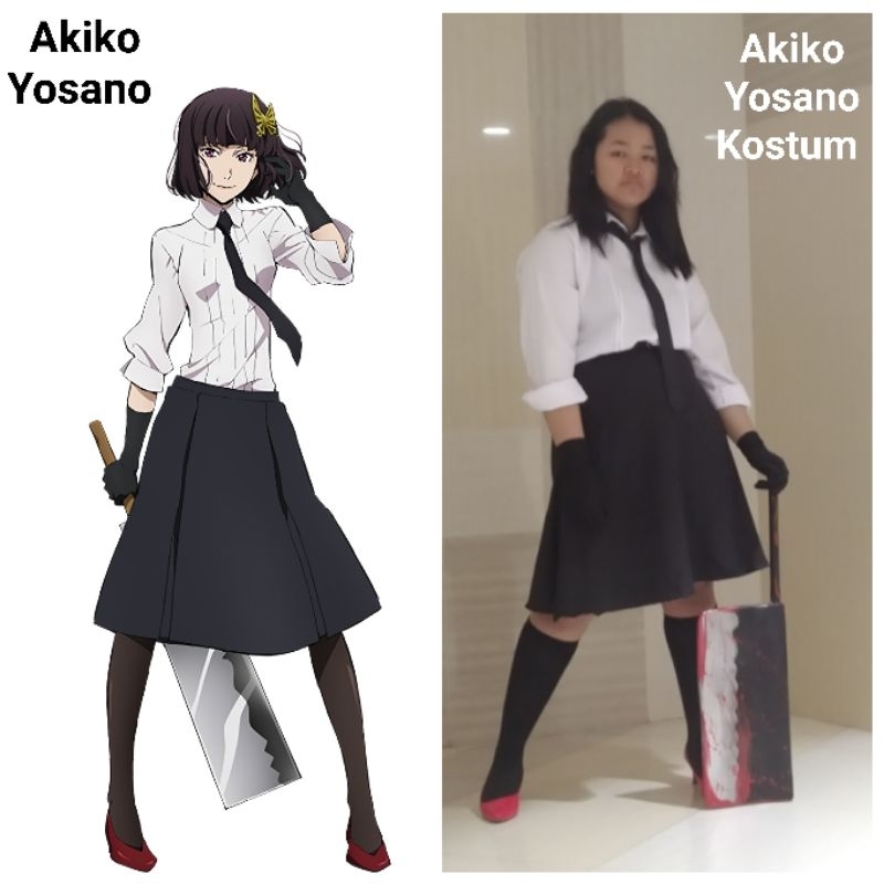 AKIKO YOSANO KOSTUM LENGKAP (Tanpa Pisah golok)