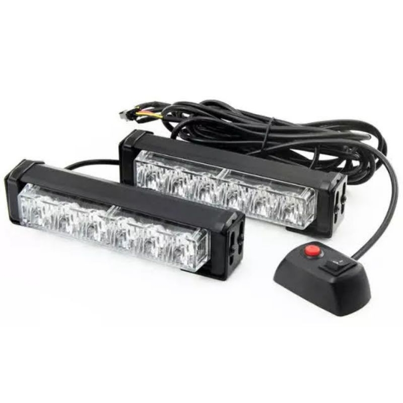 lampu led gril biru 12led lampu kedip biru 7 mode