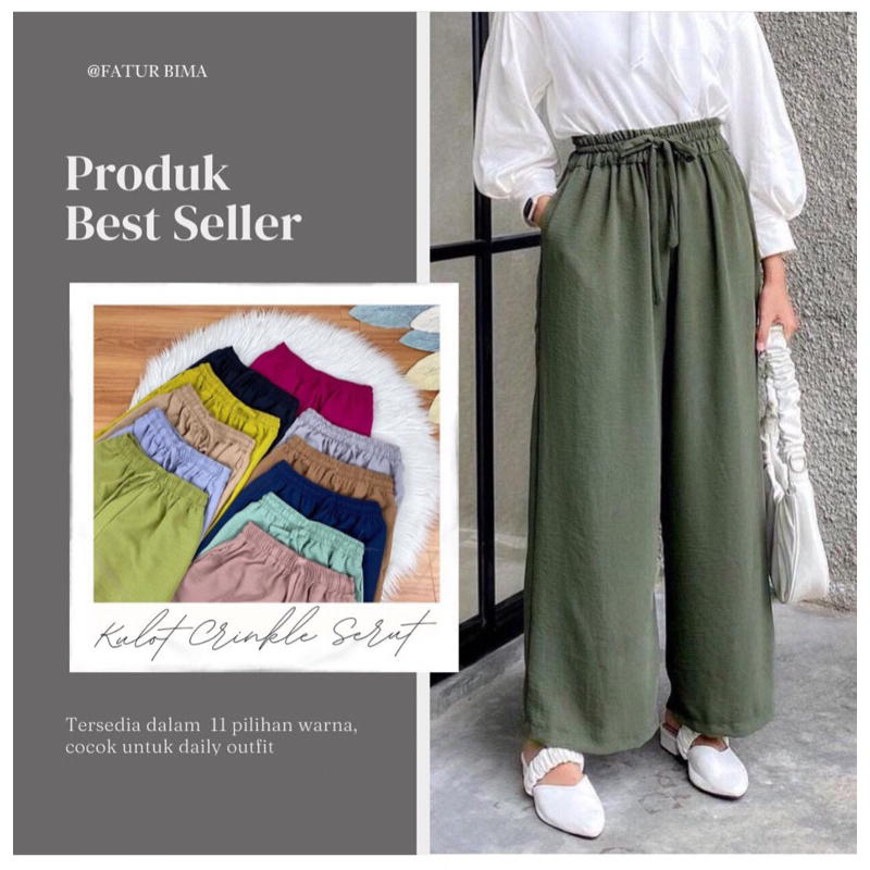 KULOT CRINCLE HIGHWAIST / KULOT CRINCLE PREMIUM