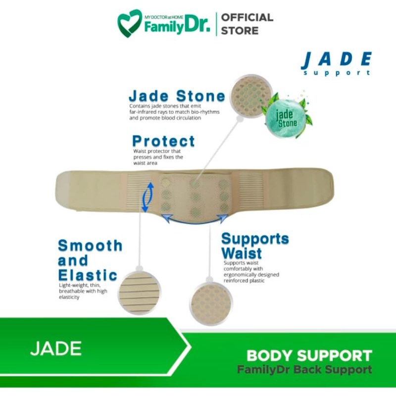 Family Dr Belt 3 Back Support Jade Original FamilyDr / Pelindung &amp; Penyangga Pinggang Korset Lumbar Korea