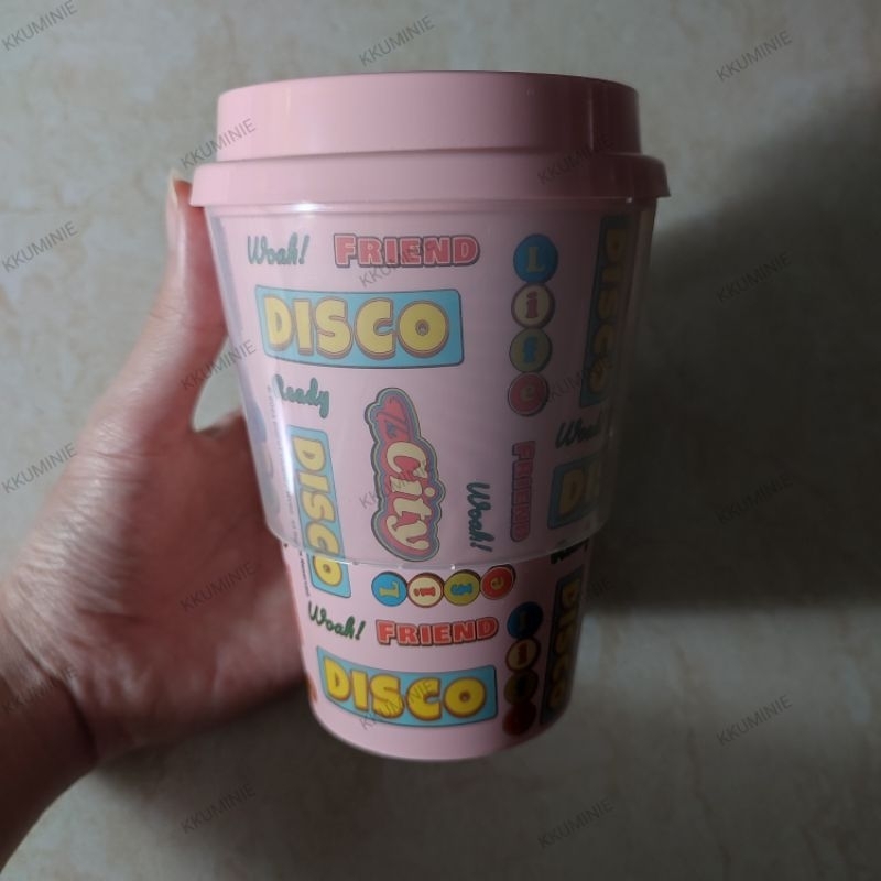TINY TAN REUSABLE TUMBLER PINK DYNAMITE BTS