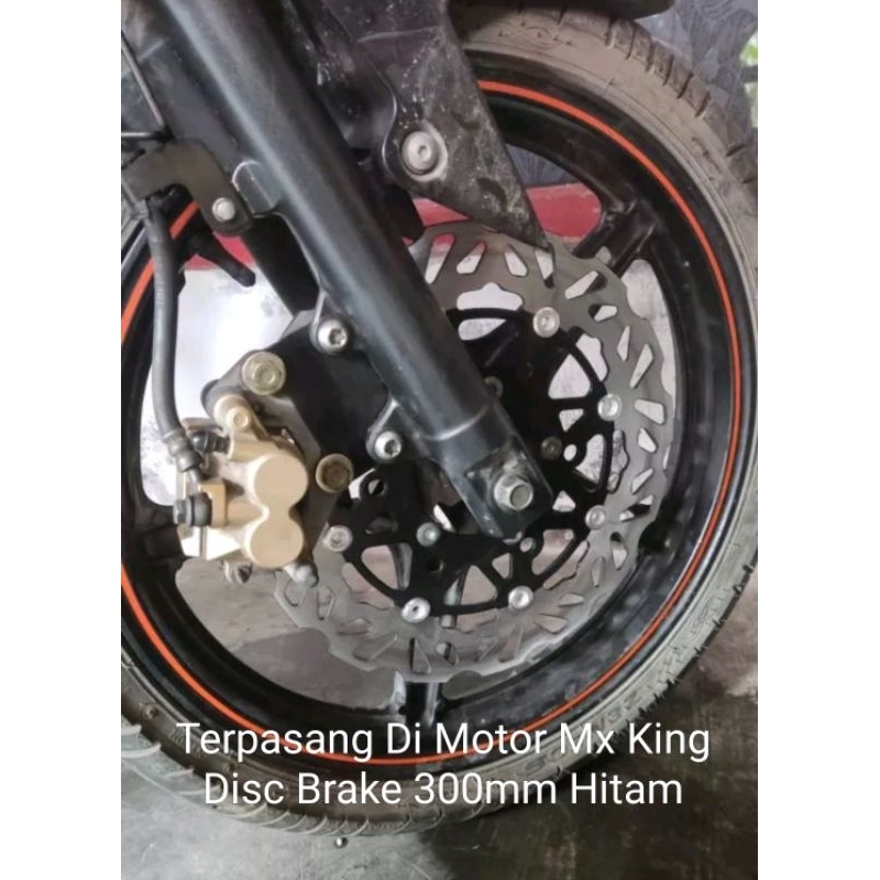 Piringan Disc Cakram Depan Variasi Lebar Ukuran 300mm Pluse Breket MOS Hitam PNP Motor ( MX KING )