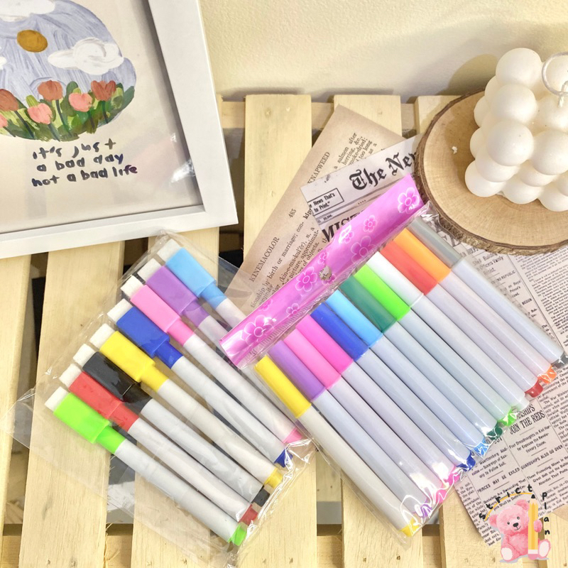 

1set spidol warna warni isi 8 pcs dan 12 pcs
