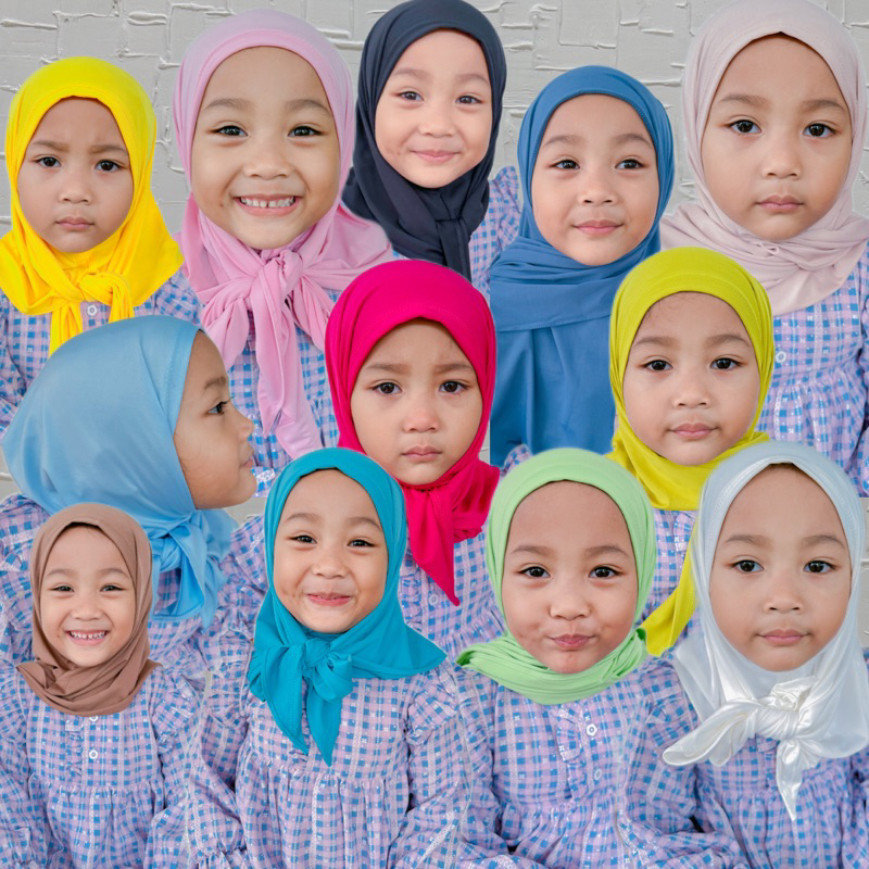 ALISHA SEGITIGA HIJAB KATALOG 2 - LITTLECAIM | hijab anak | pasmina instan anak