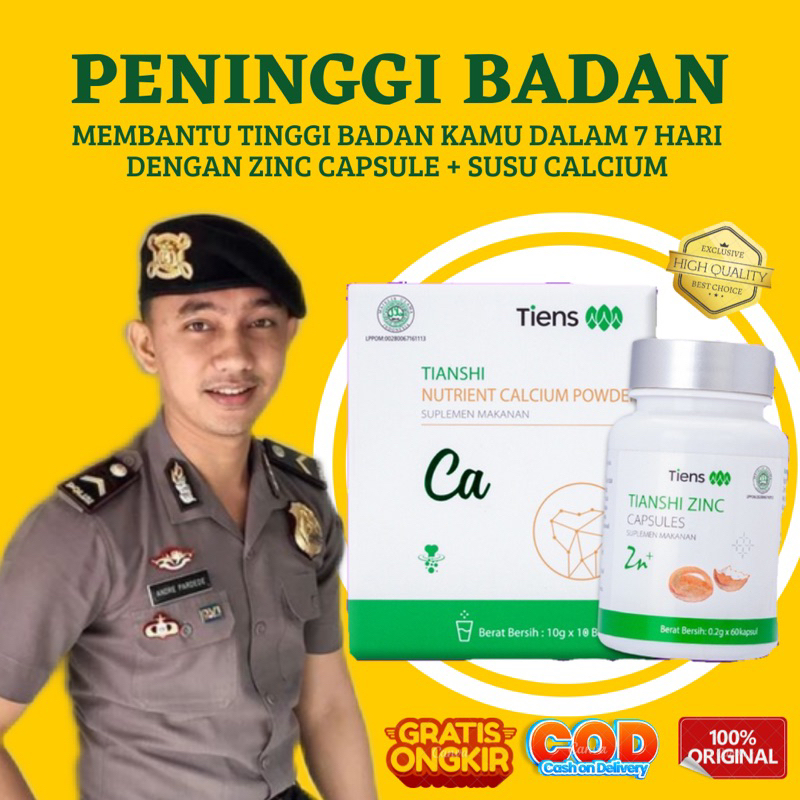 Peninggi Badan Ori Paket Peninggi Badan Tiens Original Susu NHCP dan Zinc Kapsul SuperGrowup Peningg