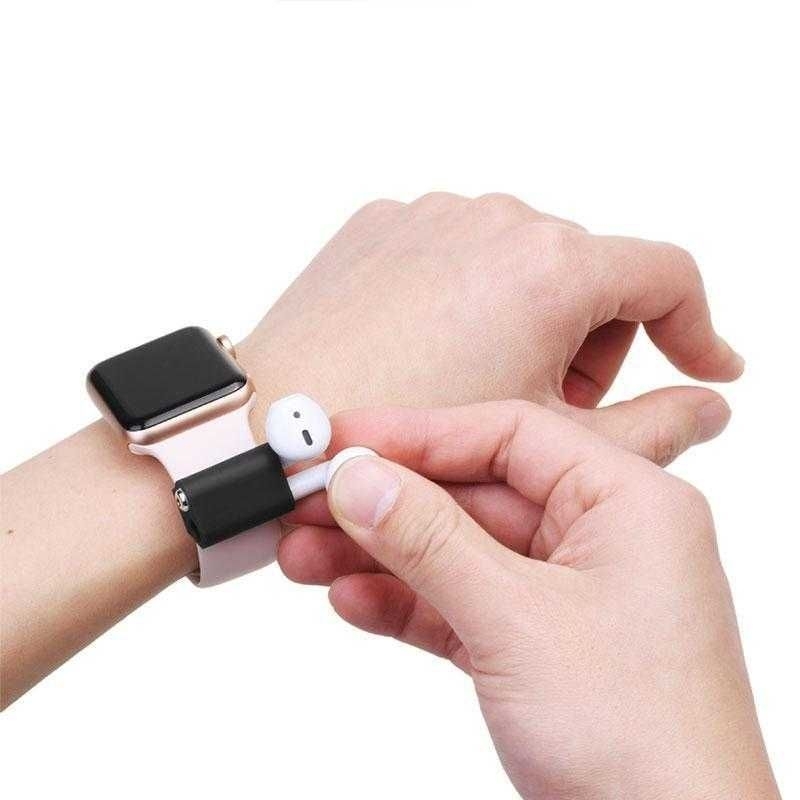 Primeira Silicone Case + Strap + Watch Wrist for AirPods 1&amp;2 Hitam - SY-5201