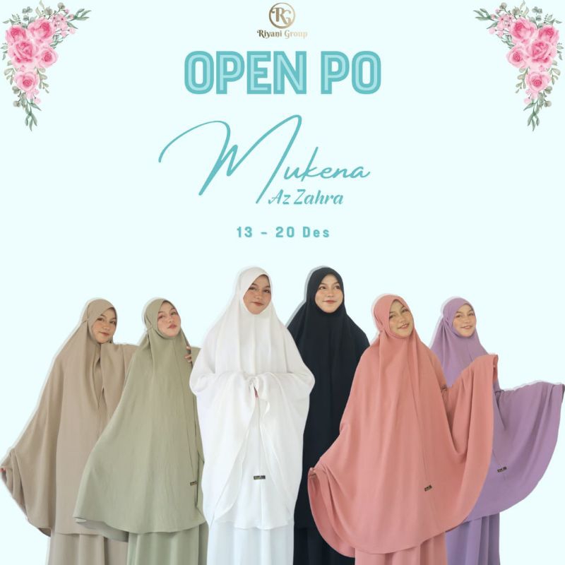 Ready Mukena Cringkle - Mukena Airflow - Mukena Couple Anak - Mukena Az Zahra Ori by Riyani