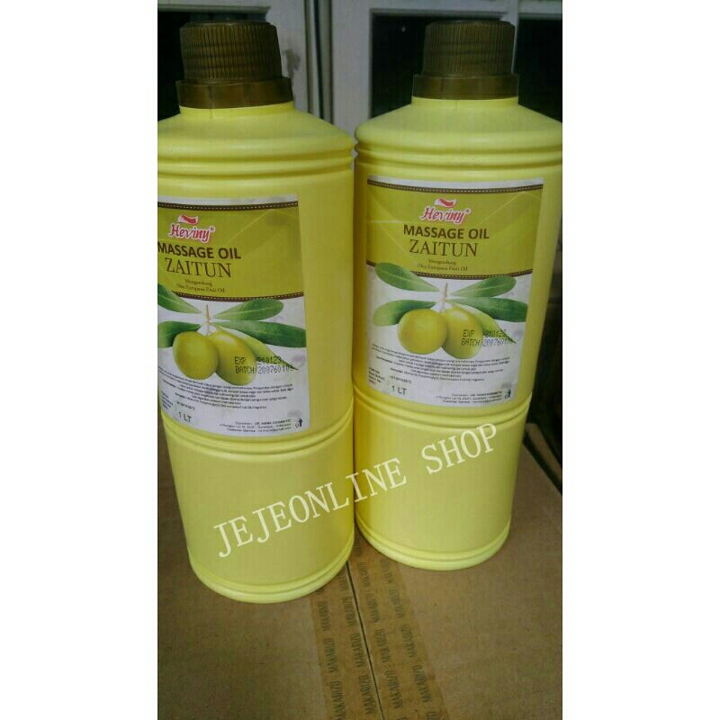 ❤ JEJEONLINE ❤ MASSAGE OIL ZAITUN HEVINY MINYAK PIJAT HEVINY 1000ML