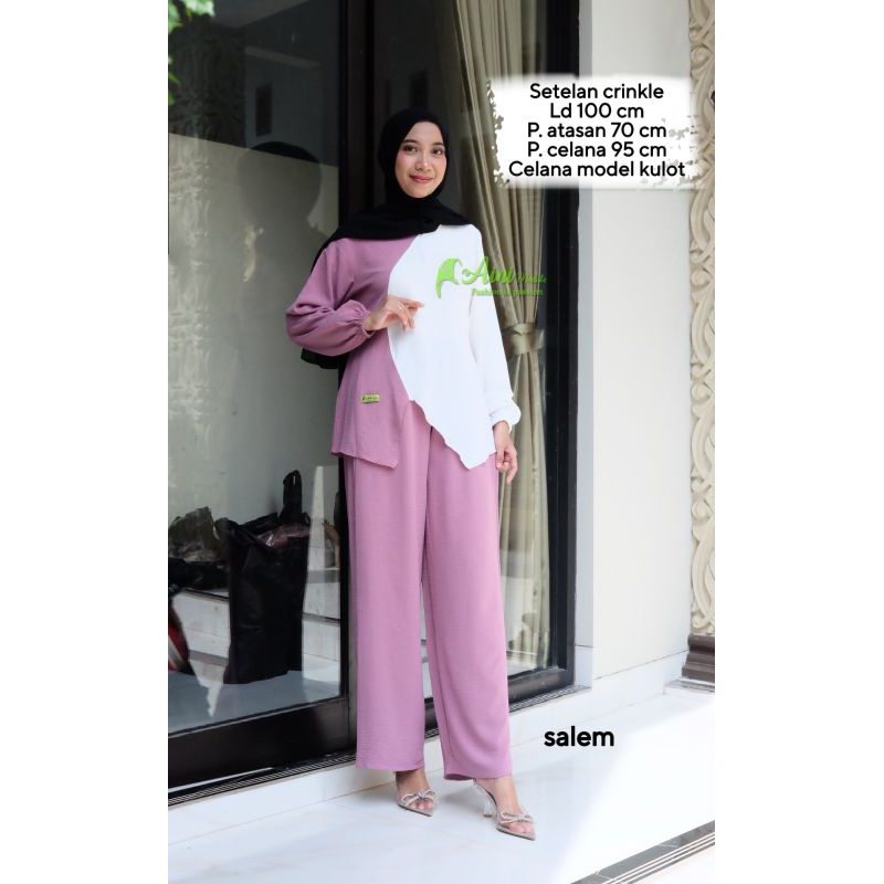 Setelan Crinckle Aini modiste / one set aini