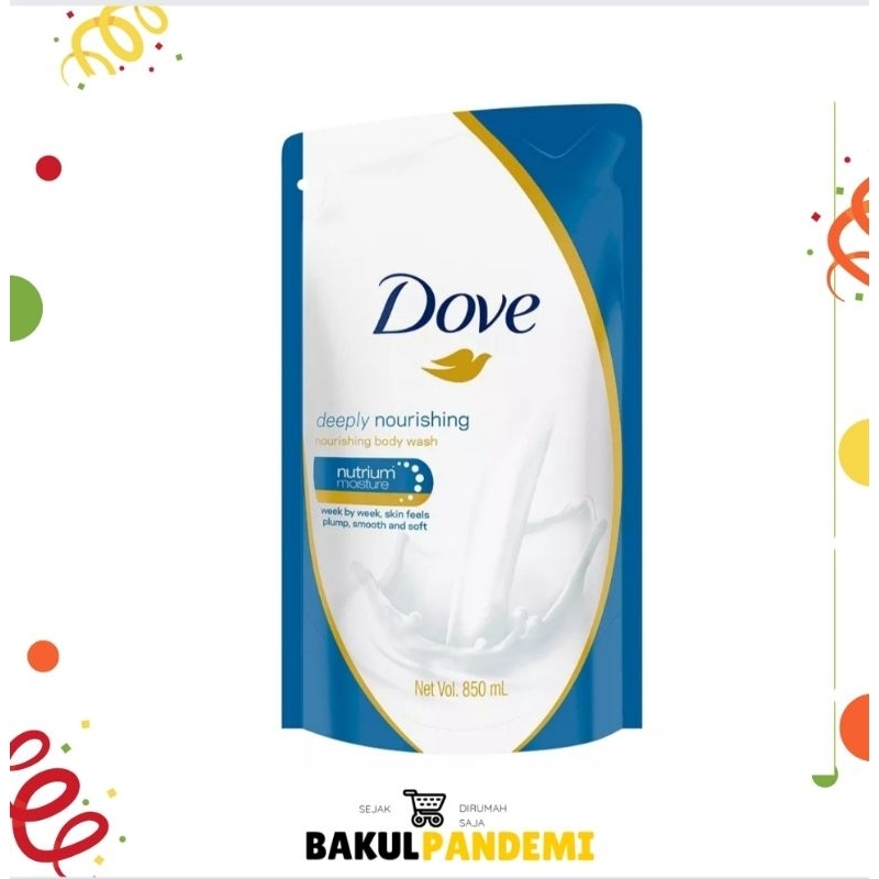 Dove Body Wash Refill Deeply Nourishing Kulit Lembut  825ml dan 400ml