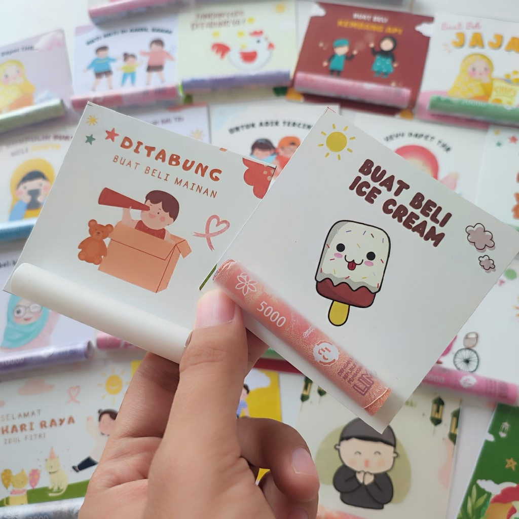 

Amplop lebaran idul fitri model sedotan viral bisa pilih motif isi 10 pcs