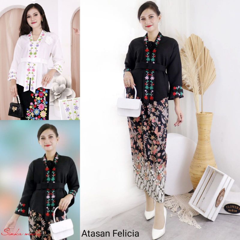 Atasan Kebaya Encim Modern Kebaya Floy Bordir