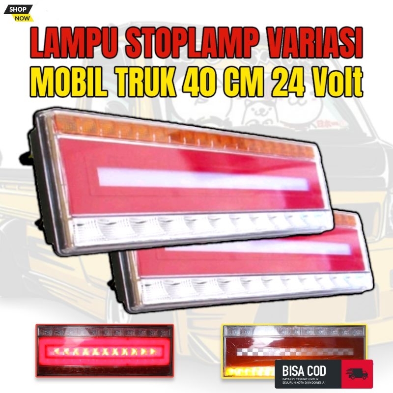 Lampu Stoplamp Stop Lamp Led Rem Belakang Mobil Variasi Truk Truck Canter 24 Volt